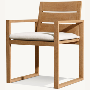 Chaise individuelle avec coussin moelleux, style moderne et épuré, avec accoudoirs robustes et durables pour une utilisation en extérieur dans le jardin - Product Image 4