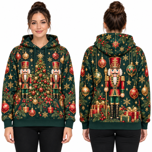 Women's <b>Christmas</b> Snowman <b>Hoodie</b> Full Sleeve Knitted Winter Pullover with Pockets Solid Windproof Streetwear Fleece Breathable - Product Image 3