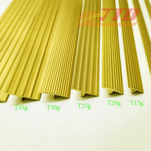 Chống trượt đồng thau t TRIM với rãnh tăng cường an toàn và phong cách cho quá trình chuyển đổi sàn, hoàn hảo cho cầu thang, gỗ, gạch & đá cẩm thạch! - Product Image 3