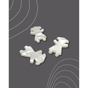 จี้ไข่มุกสำหรับเด็กผู้หญิง สีขาว ทำจากมุกมารดาไข่ขาว - Product Image 3