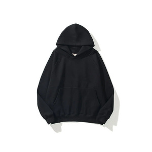 Sudaderas con capucha de gran tamaño de algodón bordado grueso sin cuerdas de fabricante de alta calidad con logotipo personalizado - Product Image 2