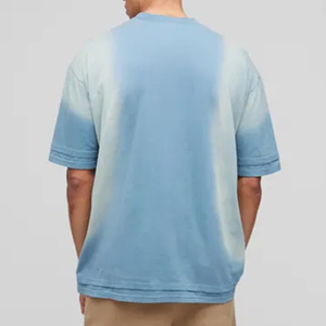 Ribbed Crew <b>Neck</b> 300 Gsm Custom <b>Tshirts</b> Wholesale <b>High</b> Quality Oversized Wash T-shirt for men - Product Image 2