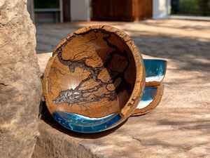 Tazón de Servir Pulido de Madera y Resina de Estilo Americano, Ecológico, de la Mejor Calidad, para Bodas y Hogar - Product Image 5