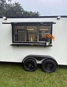 Free Shipping Fully Equipped 8ft Mobile Coffee Trailer for Small Street Business Espresso Beverage Vending Cart for Coffee <b>Shops</b> - Product Image 2