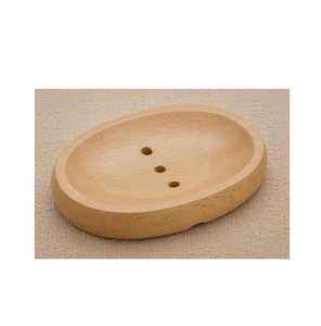 Porte-savon en bois moderne avec porte-éponge de surface personnalisé pour savon de salle de bain et poli - Product Image 1