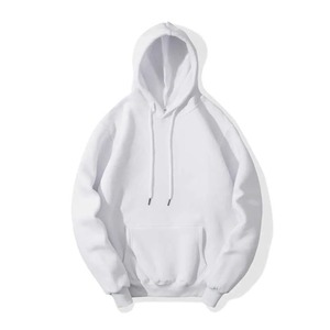 Pull uni blanc de haute qualité sweats à capuche personnalisés Style Baggy sweat à capuche vierge éponge française 100% coton sweats à capuche surdimensionnés - Product Image 1