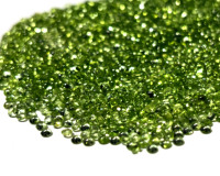 Pierre précieuse de péridot naturel en cabochon en gros |   Lustre vitreux vert à haute transparence certifié par un tiers |   Polissage lisse