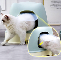 Bac à litière pour chat grand format avec isolation contre les odeurs, toilette pour chat robuste et hermétique avec plateau coulissant pour chats de taille moyenne et grande