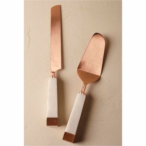 Ensemble de coupe-gâteau en or, acier inoxydable, serveur et couteau à gâteau de mariage, spatule à dessert de luxe pour les événements et la restauration - Product Image 2