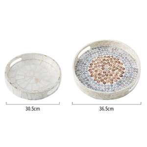 ถาดเสิร์ฟหอยมุกแม่สุดหรูถาดชาคาร์ปีทรงสี่เหลี่ยมผืนผ้าไม้เอ็มดีเอฟคุณภาพสูงปรับขนาดได้ตามต้องการ - Product Image 3