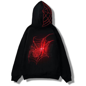 เสื้อฮู้ดดี้ผู้ชายสไตล์สตรีทแวร์ล่าสุด ขายส่ง ผ้าฝ้าย 100% ติดซิป ประดับเพชร ผลิตในปากีสถาน ระบายอากาศได้ดี น้ำหนักเบา เป็นมิตรกับสิ่งแวดล้อม - Product Image 3