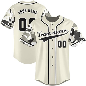 Camisetas de Béisbol al por Mayor, OEM, Lisas, para Sublimación, Completamente Bordadas, Cuello en V - Product Image 3