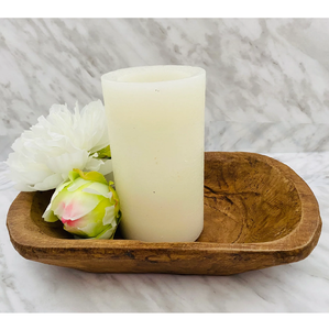 Nouvellement pâte en bois bougeoir meubles hôtel décoration pâte en bois bougie bol à la main prix le plus bas - Product Image 1