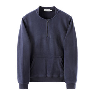 Demi Zip Sweat pull hommes polaire pull demi-zip écologique sweat tricoté pour hommes bio Zip Sweat - Product Image 1