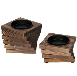 Élégant porte-bougie de Noël en bois pour table, décoration intérieure et extérieure pour fêtes de Noël et du Nouvel An, fabriqué en Inde - Product Image 2