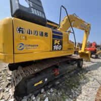 Offre Spéciale : Excavatrice sur Chenilles Komatsu PC160 d'Occasion à Faible Heures de Fonctionnement, Poids en Service de 16 Tonnes, Pompes Hydrauliques Originales, Engrenages de Godet Impeccables