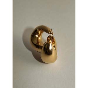 Bold Teardrop Hoop <b>Earrings</b> Water Drop Shape Pattern - Product Image 5