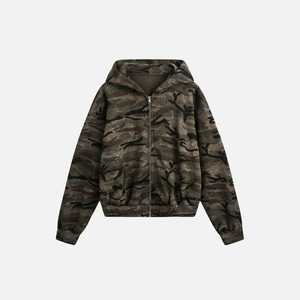 Sudadera con Capucha y Cremallera para Hombre, Diseño Personalizado, Sublimada, Invierno, Fábrica OEM, Marca Privada, Transpirable, Secado Rápido, Forro Polar Ecológico - Product Image 1