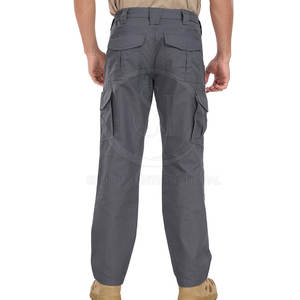 Pantalon cargo pour homme personnalisé, 100% coton, matériau durable et respirant, taille plus, style décontracté à devant plat, service OEM, marque privée - Product Image 3