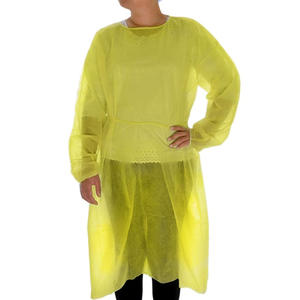 Bata de aislamiento médico desechable ecológica no tejida impermeable protectora de manga larga soldada para laboratorio de clínica de Hospital - Product Image 2