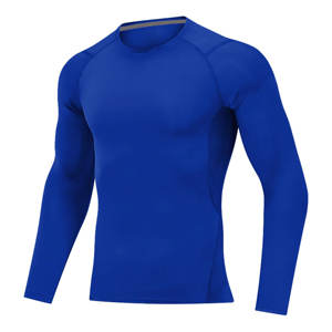 100% <b>Polyester</b> Men's Compression Long Sleeve T-<b>Shirt</b> Sports Base layer T <b>Shirts</b> Tops for Football Exercise & Fitness - Product Image 1