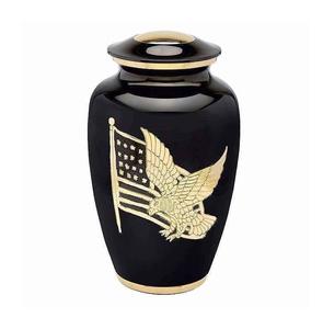 Urna de cremación clásica grabada en aluminio en tonos de mármol para cenizas humanas, capacidad de 200 libras, adecuada para columbario de nicho, venta al por mayor - Product Image 1