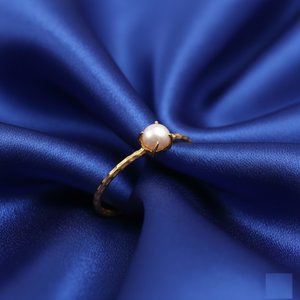 Gold-Plated 925 Sterling Silver Freshwater Pearl Prong <b>Set</b> Ring - Product Image 6