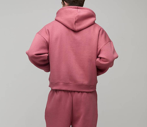 Veste à capuche zippée ultra-chaude et résistante au lavage, style streetwear, en molleton biologique ultra-épais, idéale pour le jogging et les activités sportives - Product Image 3