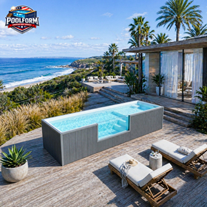 Instagrammable Clear Window Above Ground Pool for Hotel and Resort Prefabricated Fiberglass Swimming Pool - Product Image 5