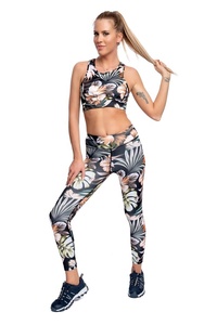 Conjunto de Yoga de compresión adelgazante elástico para mujer de la más alta calidad personalizado suave ligero transpirable ajuste activo - Product Image 4