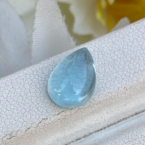 Impresionante PIEDRA DE cabujón con forma de pera Aguamarina de Color superior Natural con buen brillo, piedras preciosas sueltas para hacer joyas de 2,79 quilates - Product Image 1