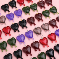 Pas cher DIY Chrétien Classique Plaqué Or et Rhodium Blanc Transparent Résine Acrylique Coeur Charm Pendentifs