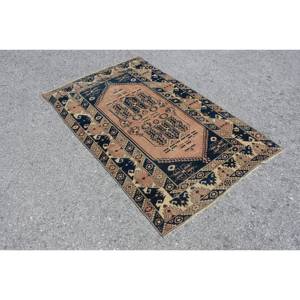 Antique Brown Black 3.6X5.6 ft Tapis Turc Classique Grande Surface Laine Seagrass Latex Rectangulaire Patchwork pour Couloir Chambre Décor - Product Image 2