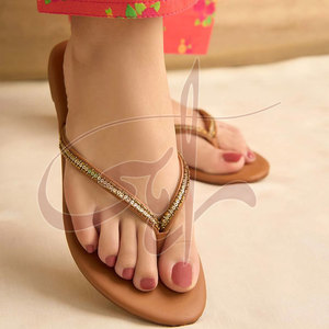 Women <b>Slide</b> for Anti-Slippery Fashion Trend Genuine Leather Outsole Customizable High Quality Outdoor Footwear - Product Image 3