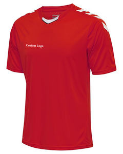 Maillot de football rouge personnalisable de haute qualité Impression par transfert de chaleur respirante durable Usure de transfert de chaleur personnalisée - Product Image 3