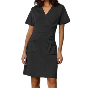 Unisex Cómodo Algodón Enfermería Scrubs Personalizado Denim Lab Bata Uniforme Absorbe La Humedad Modelo OEM para Hospitales - Product Image 4