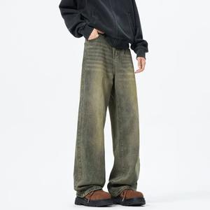 กางเกงคาร์โก้ขากว้างสำหรับผู้ชาย, กางเกงลำลองขายาวสีพื้นลำลองสไตล์เกาหลีแนวสตรีทฮิปฮอปซักงานปาร์ตี้-พร้อมน้ำหนักเบาเล็กน้อย - Product Image 6