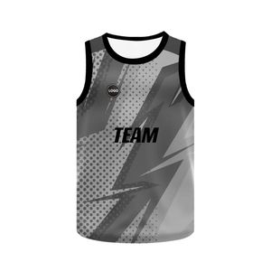 Diseño de logotipo personalizado de secado rápido, ropa de equipo impresa, camisetas de baloncesto de entrenamiento, camiseta de baloncesto de sublimación que absorbe la humedad - Product Image 6