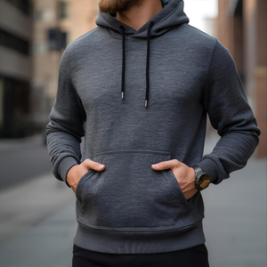 Unisex Winter Fleece Pullover Hoodie 370g Pocket Embroidered Custom Logo Printing OEM/ODM Private Label Options Waterproof - Product Image 2