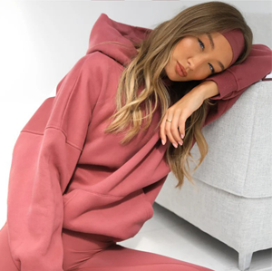 Sudadera Extra Grande para Mujer, 50% Algodón, 50% Poliéster, Estilo Berry, Sudadera con Capucha, Ropa de Calle, Hombros Caídos, Corte Holgado, Moda de Invierno - Product Image 6