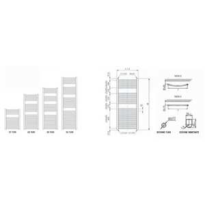 Radiateur Ercos Opera White 450 x 770 mm, porte-serviettes de qualité supérieure - Product Image 3