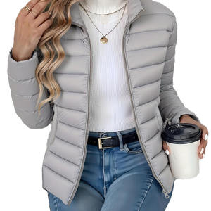 Chaqueta Acolchada Ligera para Mujer con Cuello Alto, Chaqueta de Invierno Aislante con Cierre - Product Image 2