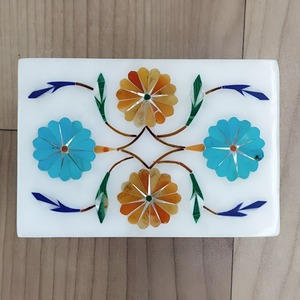 Handmade Gốm Đá Cẩm Thạch hộp đồ trang sức cho Bông tai Lưu trữ hình chữ nhật hình dạng giá thấp bán quý đá <span class=keywords><strong>Inlay</strong></span> làm việc chị của món quà - Product Image 6