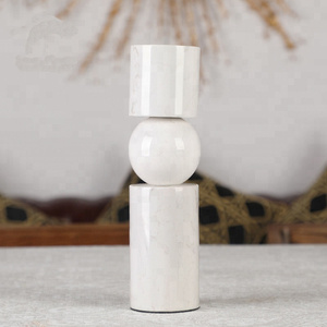 Modern and Creative Designed Solid Marble Interior Decor Candle Holder Customized Size Pillar Candle Holder for Home Decoration - Product Image 6