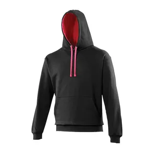 Jaket olahraga pria mode baru kualitas terbaik warna Solid tudung dalam ganda pakaian olahraga luar ruangan Gym hoodie oleh Ludanza Industries USA 2024