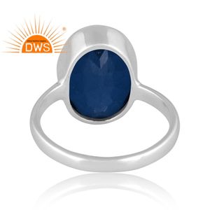 Superventas plata esterlina fina doblete Londres Topacio Azul cuarzo piedra preciosa anillo apilable joyería personalizada para mujer regalo para ella - Product Image 4