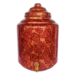 หม้อต้มน้ำทำจากทองแดงดีไซน์ทันสมัยภาชนะใส่น้ำบริสุทธิ์เคลือบสีพิมพ์ลาย - Product Image 5