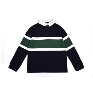 Conception personnalisée Souper Coton Rayure Vintage Rugby Uniforme Polo Coton Rugby Polos Manches Longues T Shirt pour Hommes - Product Image 2