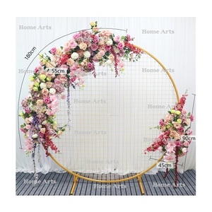 Toile de fond en fer de la meilleure qualité Conception simple Toile de fond en forme de cercle de taille personnalisée pour l'utilisation de mariage et de cérémonie - Product Image 1