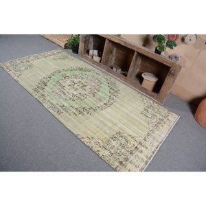 พรมตุรกีวินเทจขนาดใหญ่4.2x8.3ft ทำด้วยมือผ้าขนสัตว์มียางสีเขียวเย็บปะติดปะต่อกันออกแบบสำหรับห้องโถงหรือห้อง - Product Image 2